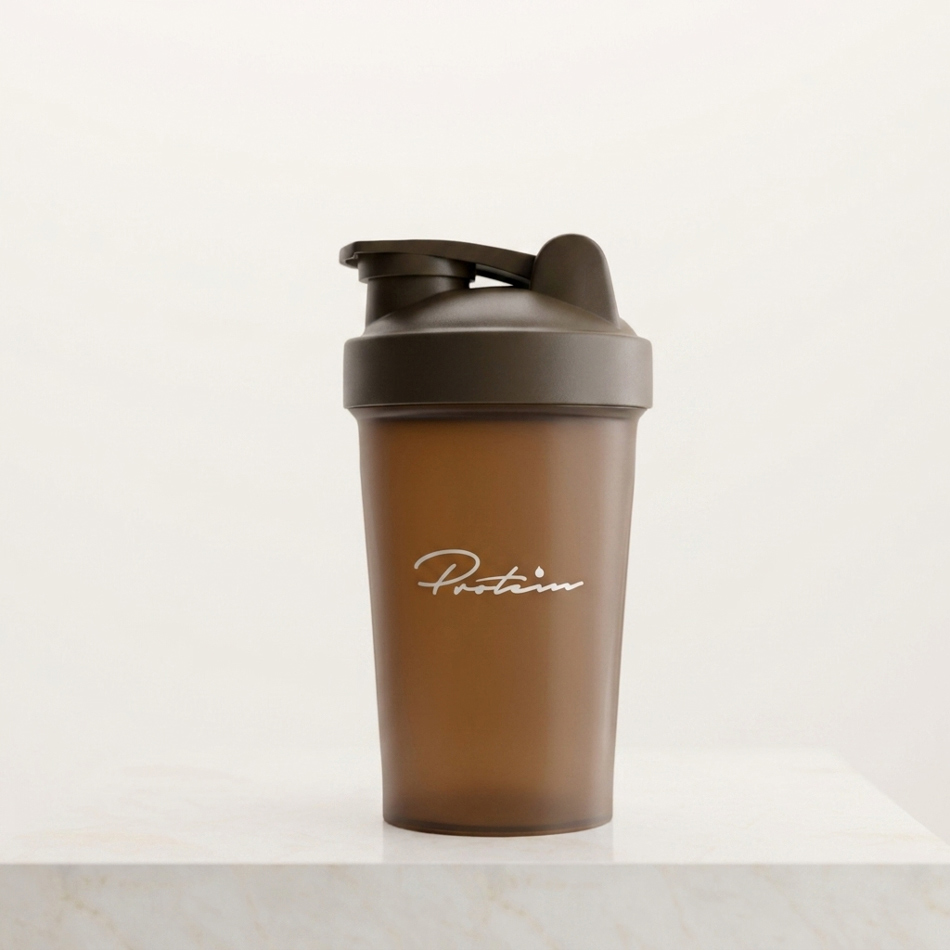 Protein Shaker, 400 ML, Brun
