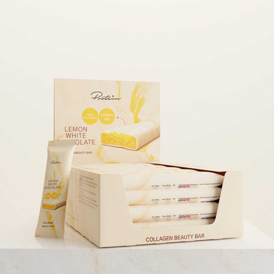 Kollagen Beauty Bar, Citron Vit Choklad