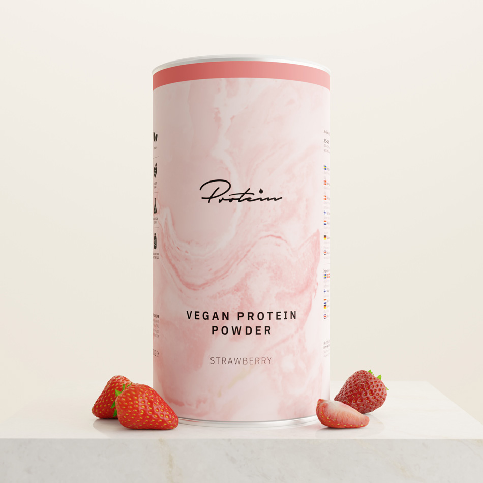 Veganskt Proteinpulver, Jordgubb 600 g