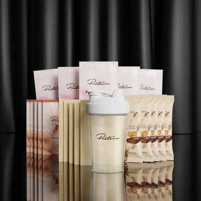 Näytepakkaus - 20 annosta - Mega Diili + Ilmainen shaker (Valitse 5 x per maku) 