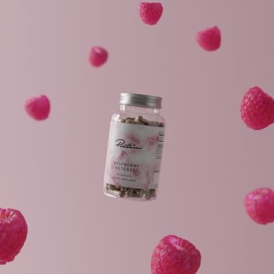 Vadelmaketoni, 60 Kapselia