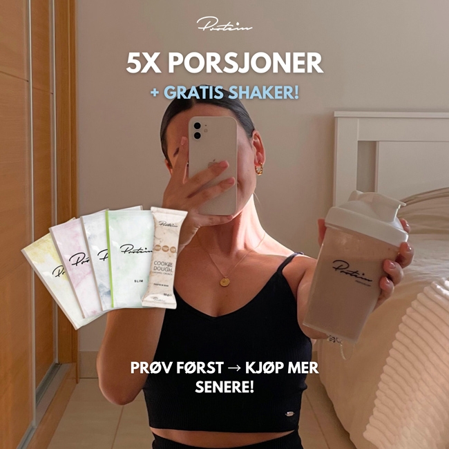 5x Smaksprøver Pakke Deal + Gratis Shaker