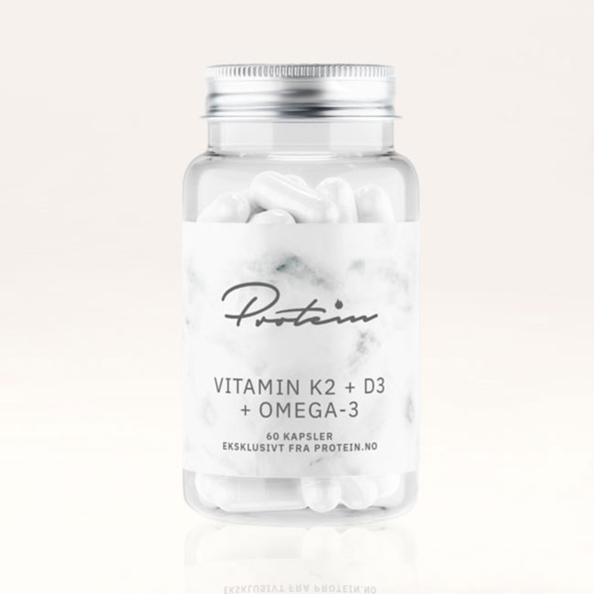Vitamin K + Vitamin D + Omega-3, 60 kapsler